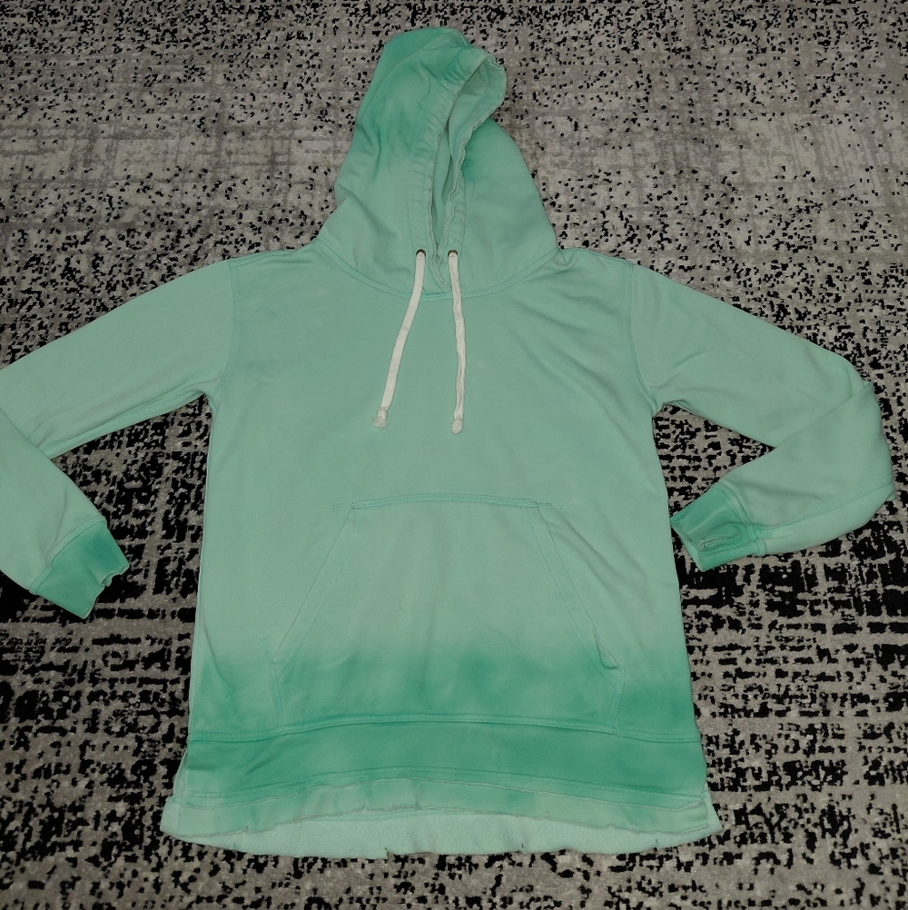 We The Free Seafoam Green Dip-Dye Distressed Hoodie - Size Small - EUC - Picture 4 of 15